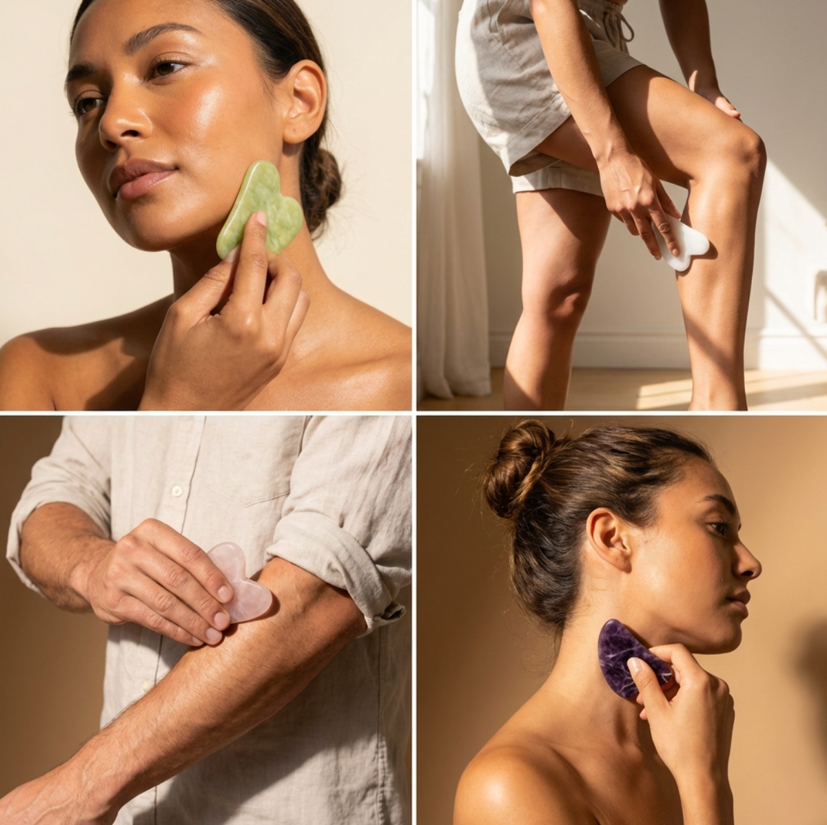 Rose Quartz Gua Sha Facial Stone