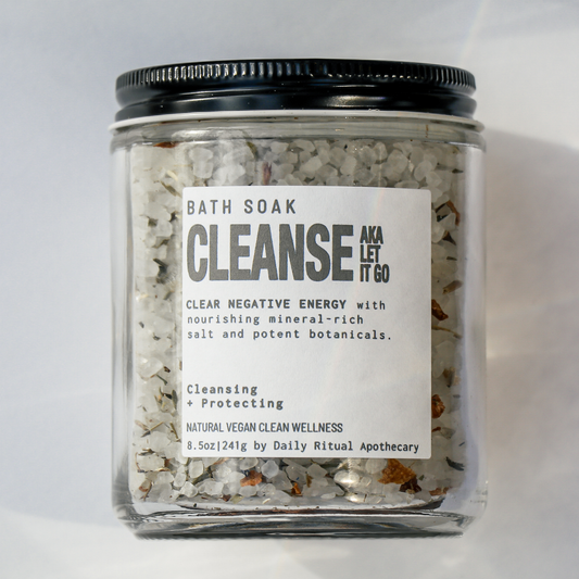 Cleanse Ritual Bath Soak Glass Jar