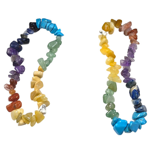 Chakra Crystal Chip Healing Bracelet