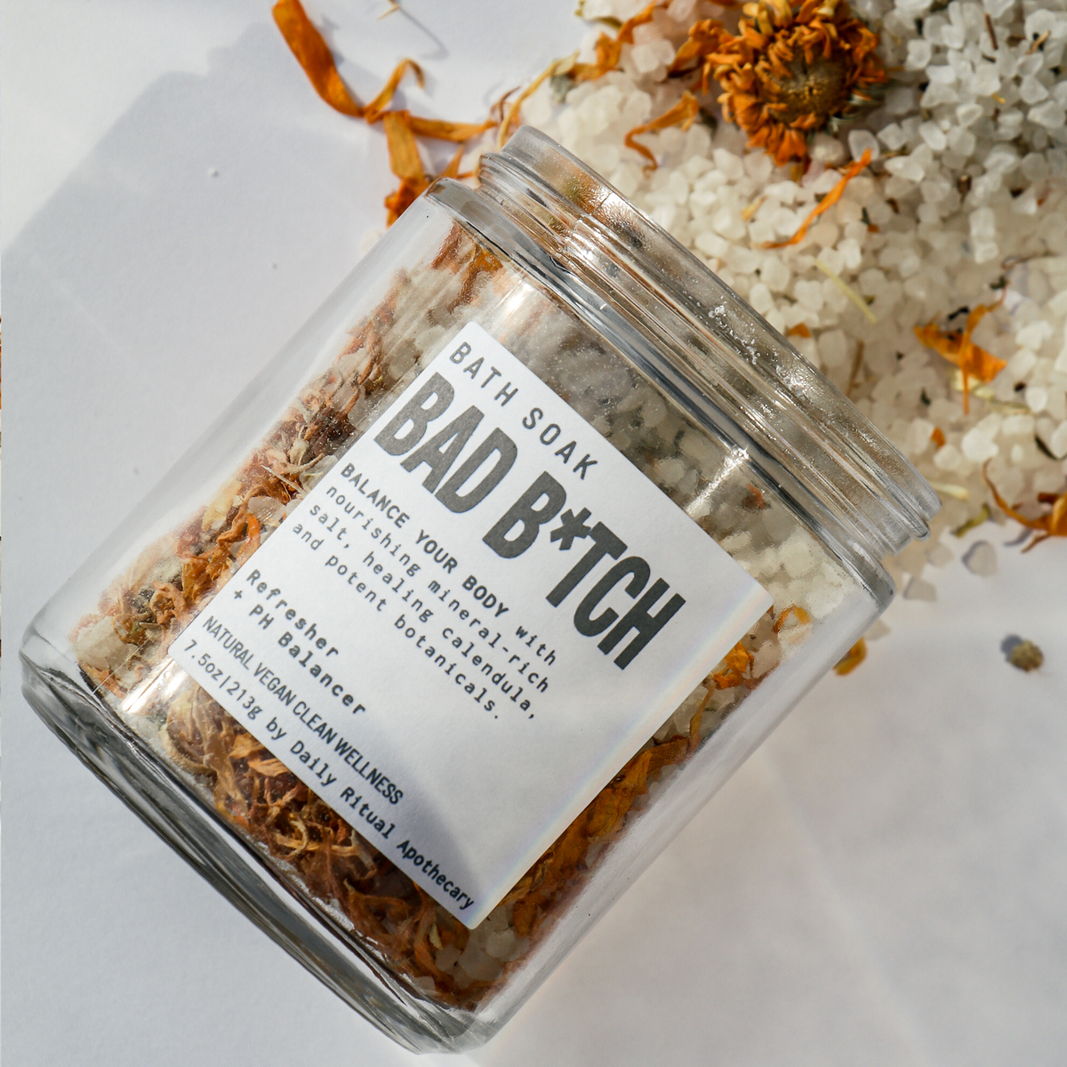 Bad B*tch Botanical Bath Tea Glass Jar